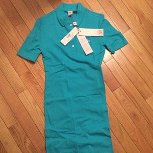 COPY - Live Short Sleeve Pique Polo Dress Artesian Blue S